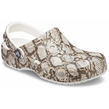 Crocs Baya Seasonal Printed Men's Clogs Brown | Australia 0722ZUTG